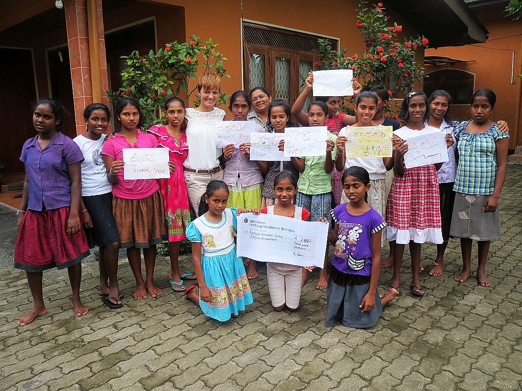 Große Spendenaktion von Evelyne Spöri für das Chathura-Kinderheim 