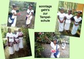 sonntags gehen die Mädchen des Chathura-Kinderheims zur Tempelschule