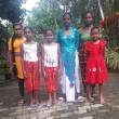 Tänzerinnen vom Chathura-Kinderheim für den Weltkindertag in Weligama. 
